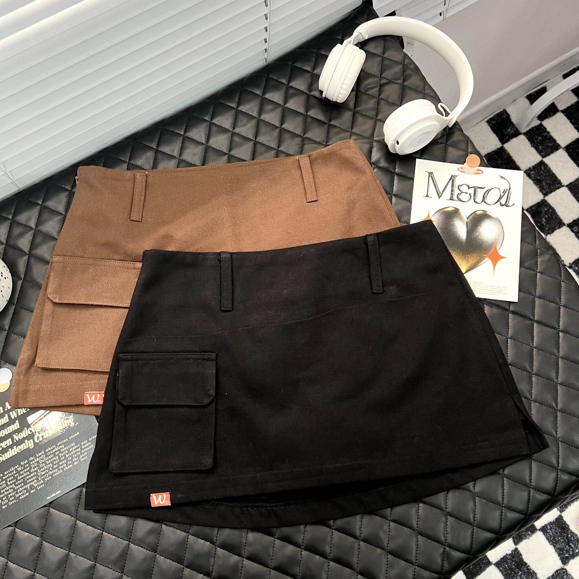Chân váy quần kaki BOX MINI SKIRT