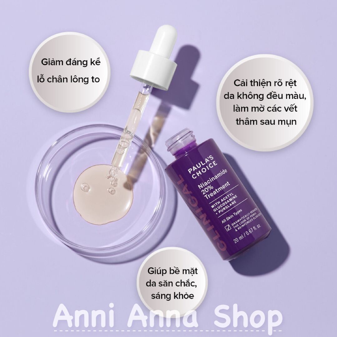 Tinh Chất Serum 20% Niacinamide Treatment Clinical Thu Nhỏ Lỗ Chân Lông