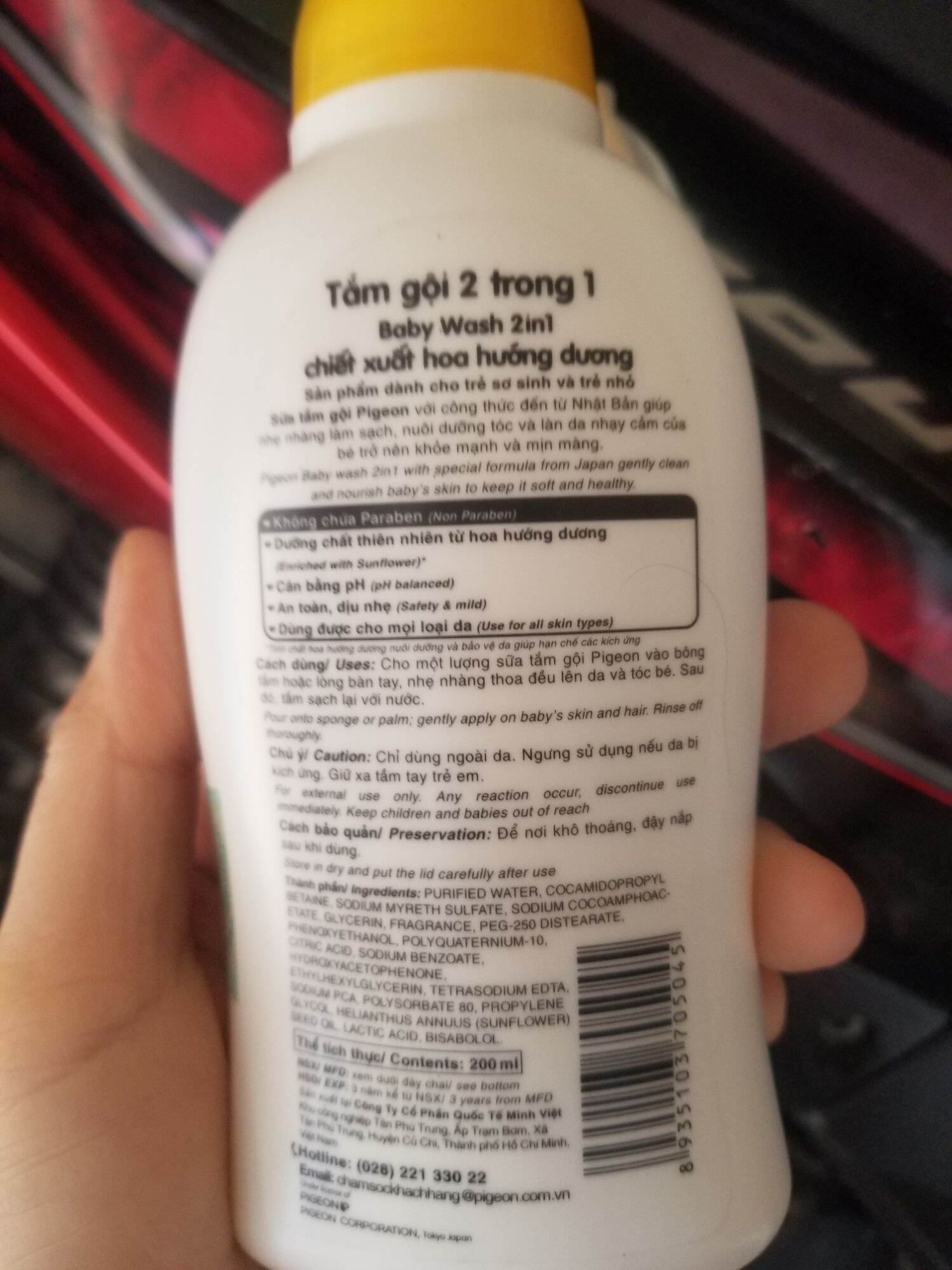 [HCM]tắm gội toàn thân 2in1 pegion 200ml