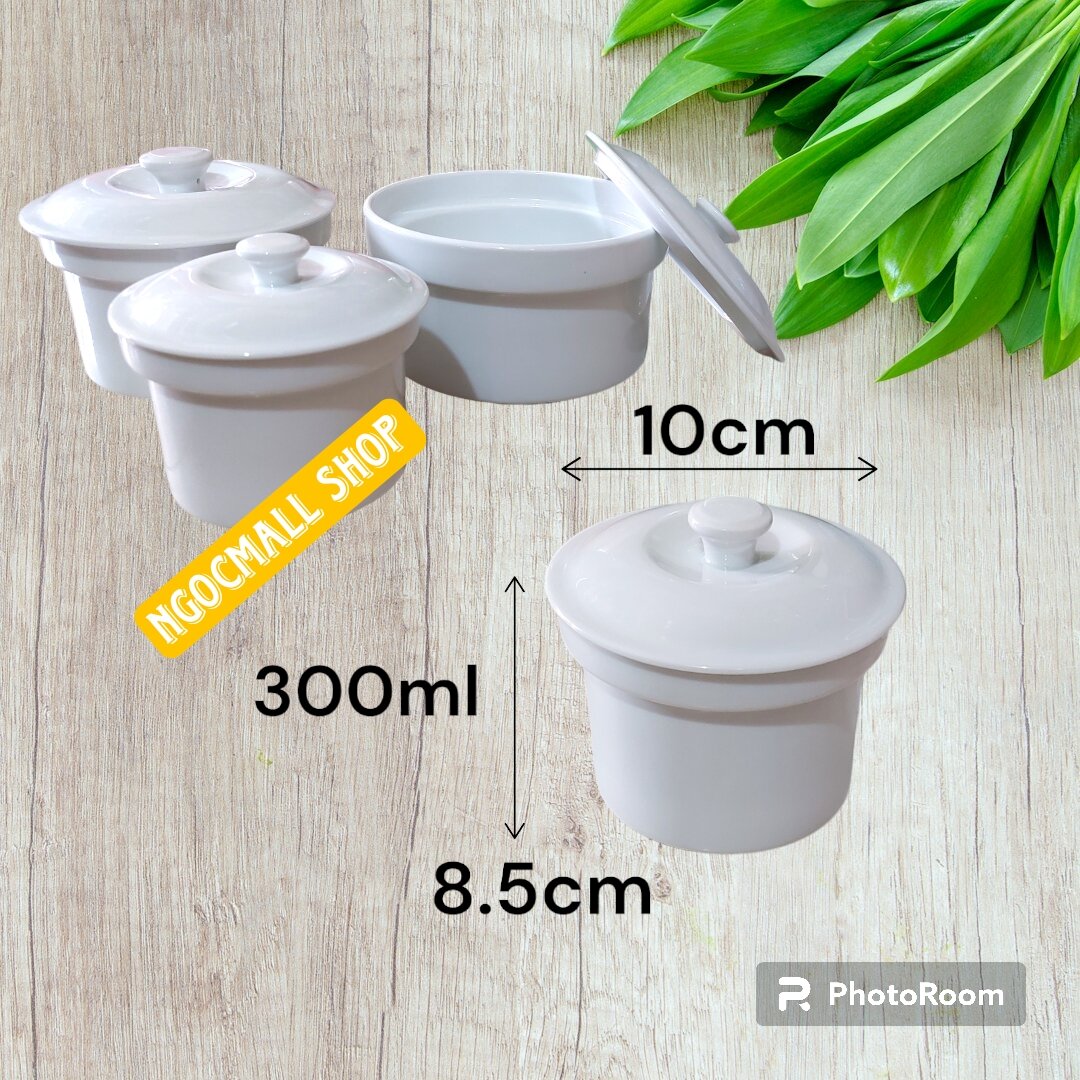 Thố chưng yến | Thố  tiềm gà gốm sứ CK | Thố sứ