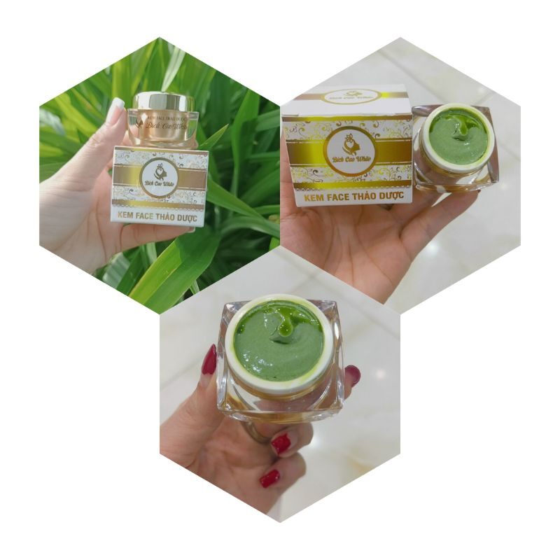Combo 3 hũ kem trà xanh thảo dược phục hồi da,mụn Bích Cao White được giá sỉ