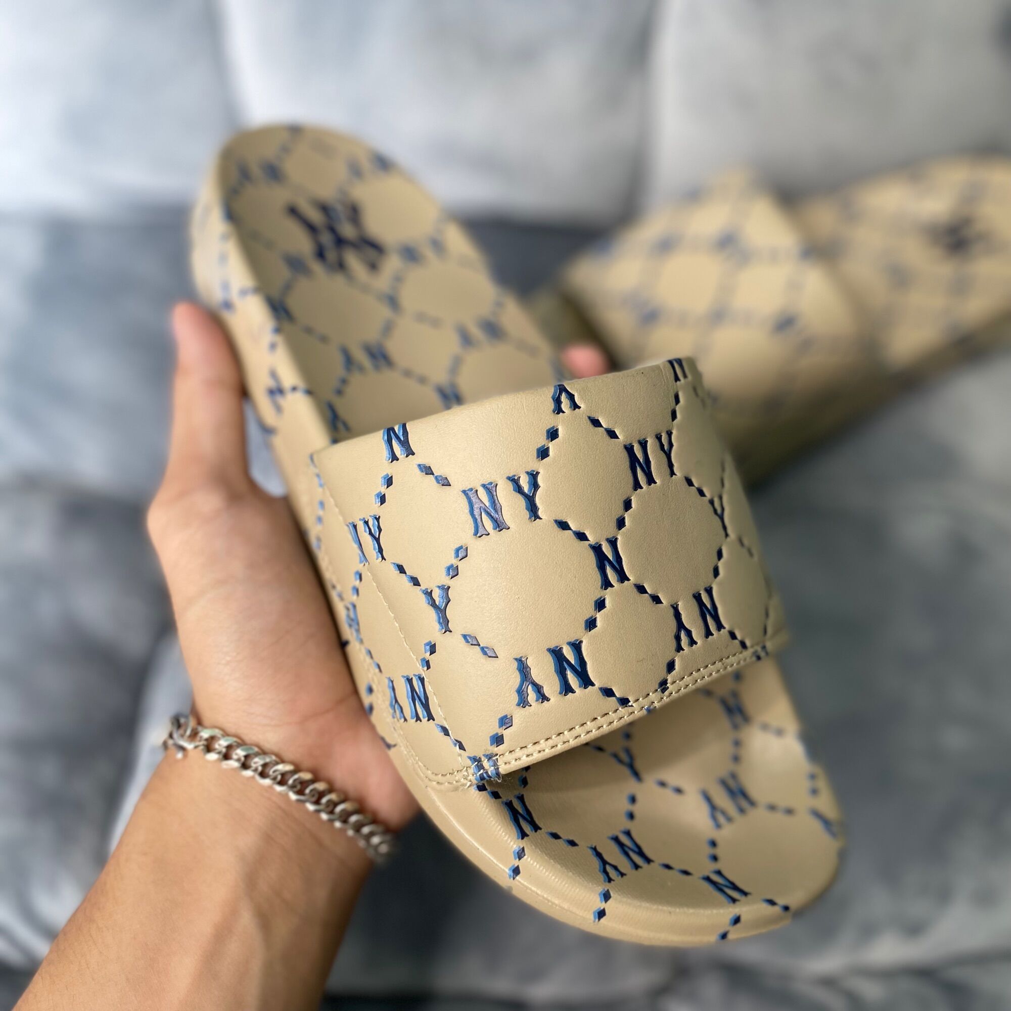 [FreeshipMAX][Chính Hãng] Dép MLB Monogram Chính Hãng - Jan.Authentic