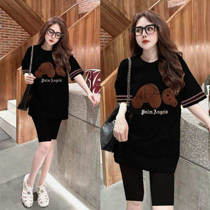 SÉT BỘ LỬNG COTTON THÊU LO GO Q CHÂU
