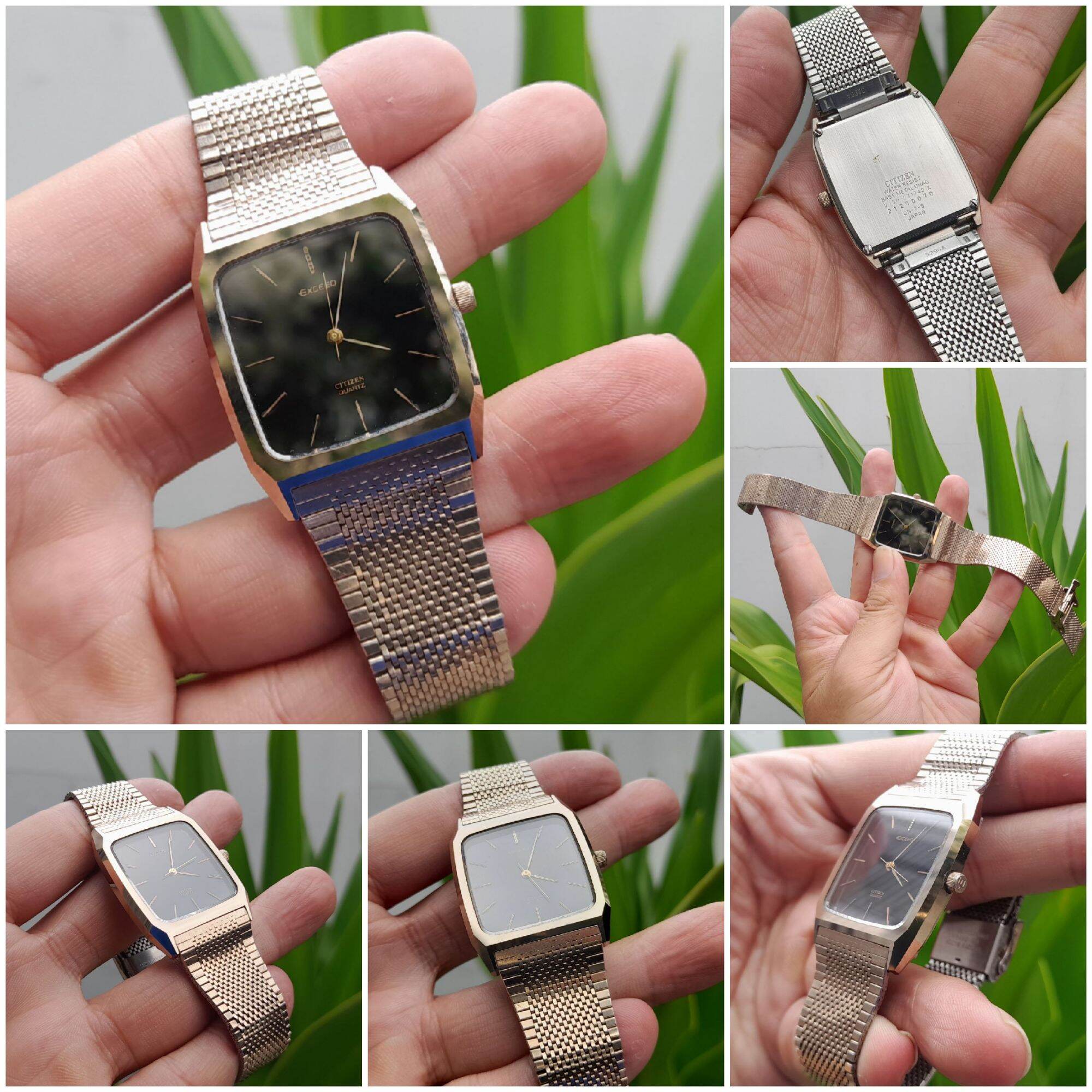 Đồng hồ CITIZEN EXCEED tank mặt đen sang trọng