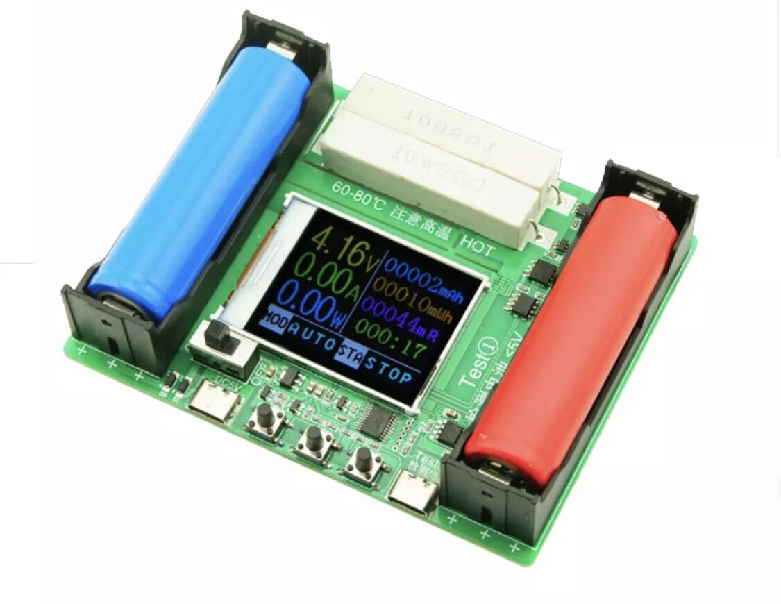 Máy đo nội trở dung lượng pin 18650, test sạc và xã pin 18650