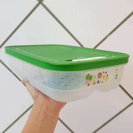 Hộp trữ mát có nút hô hấp Tupperware Ventsmart 1.8L - Bảo hành trọn đời - Nhựa nguyên sinh PP số 5