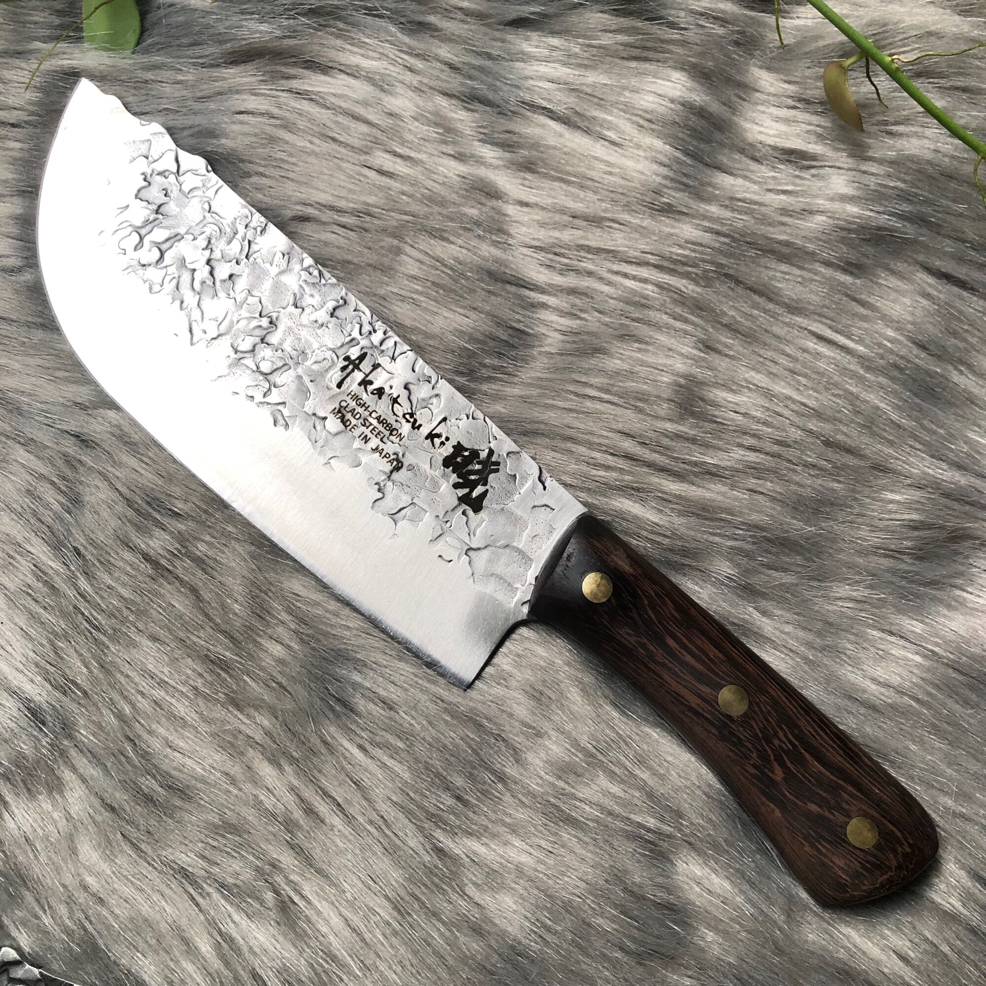Dao chặt Akatenki Nhật dài 30cm, dày 3li, cán gỗ, nặng 350g, sắc bén