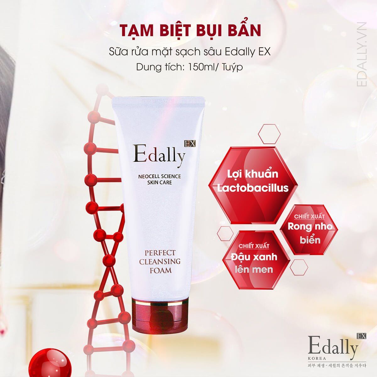 Sữa rửa mặt sạch sâu Edally Ex