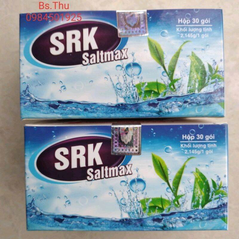 Muối rửa mũi SRK Saltmax hộp 30 gói hỗ trợ làm sạch bảo vệ xoang mũi