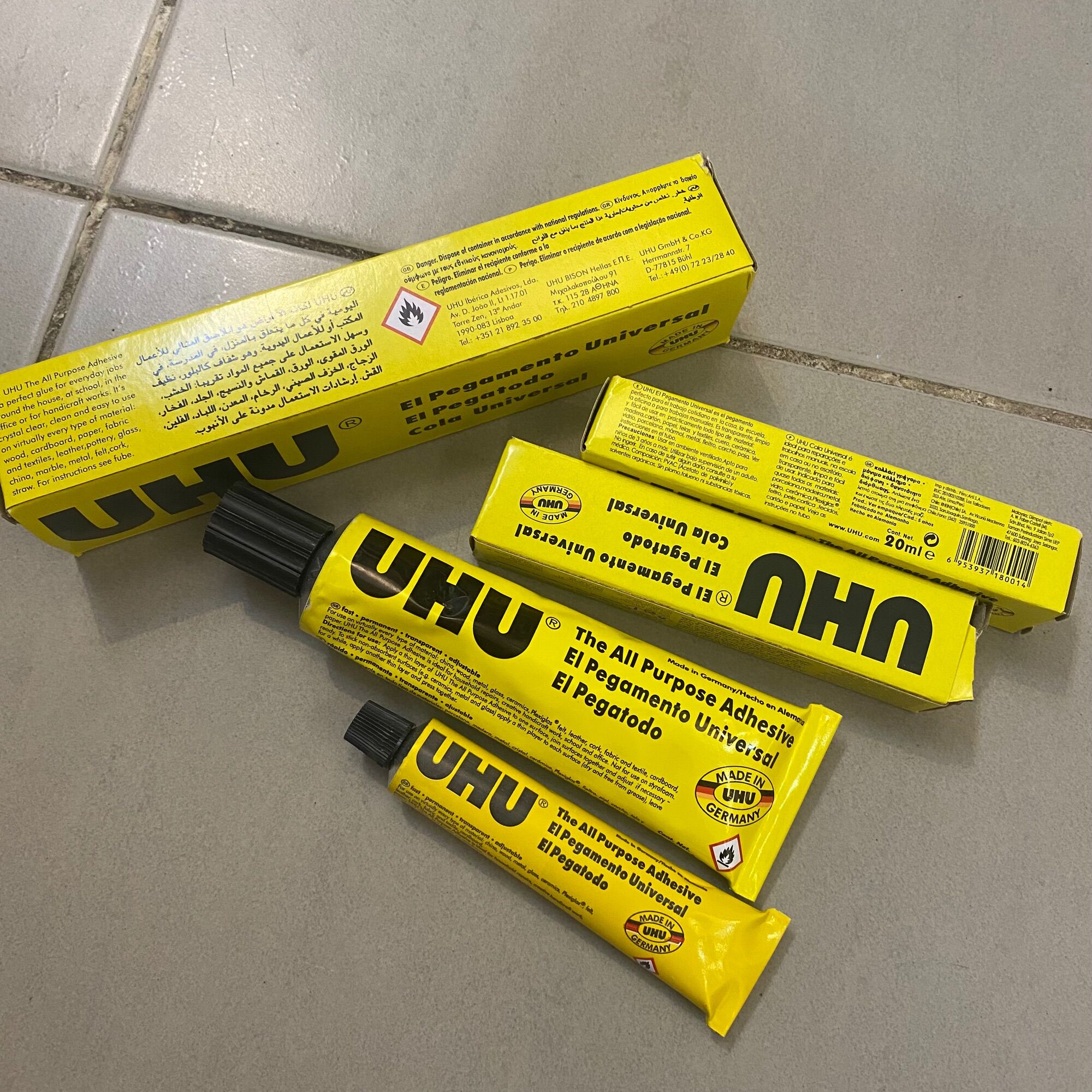 Keo UHU/keo dán đa năng,dán vải, dán mô hình thủ công.
