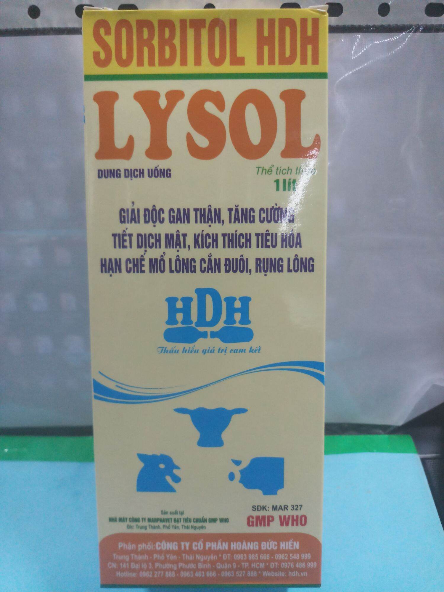 Sorbitol HDH Lysol 1L giải độc gan, thận