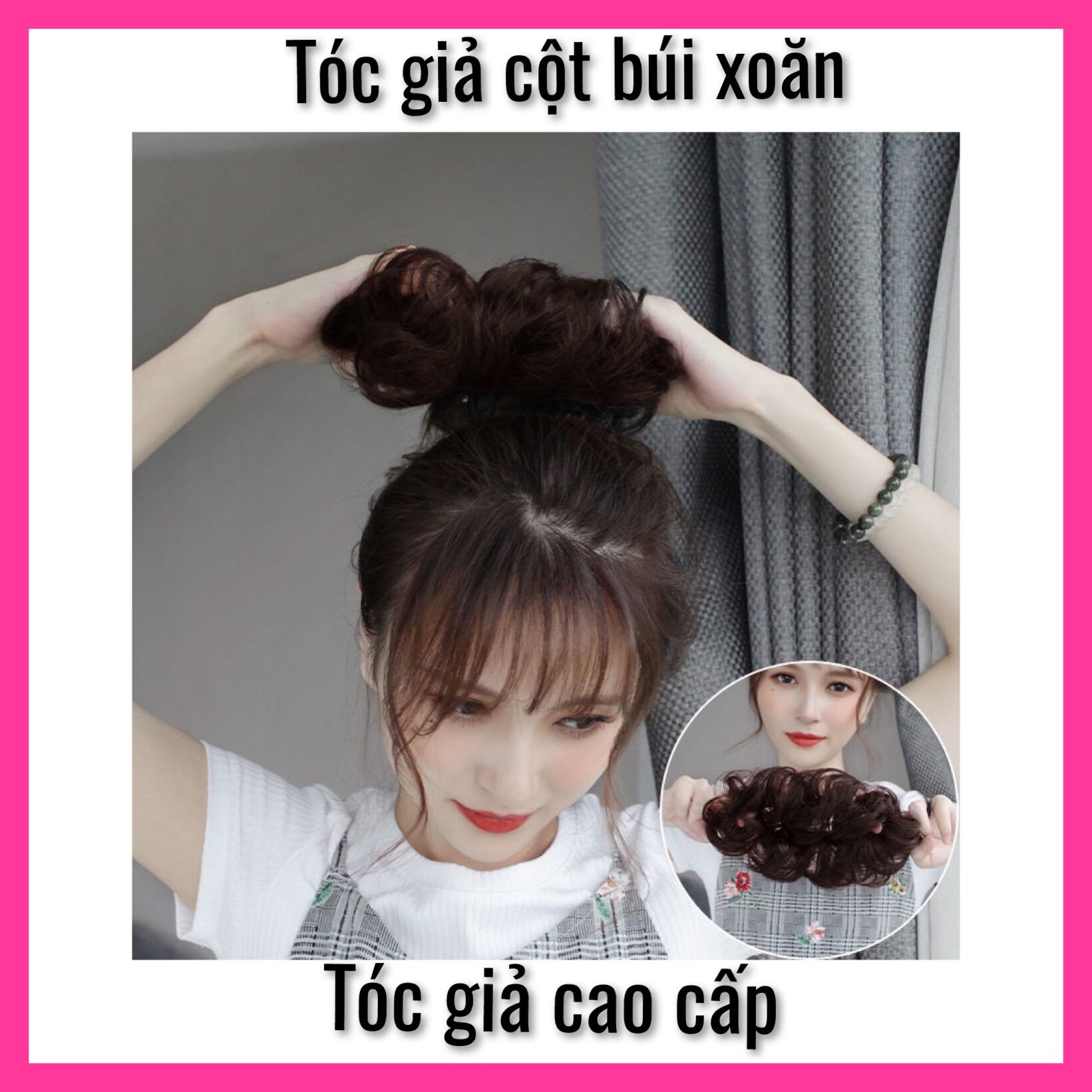 Tóc giả búi cột xoăn rối đủ màu phù hợp mọi lứa tuổi ❇️freeship ❇️