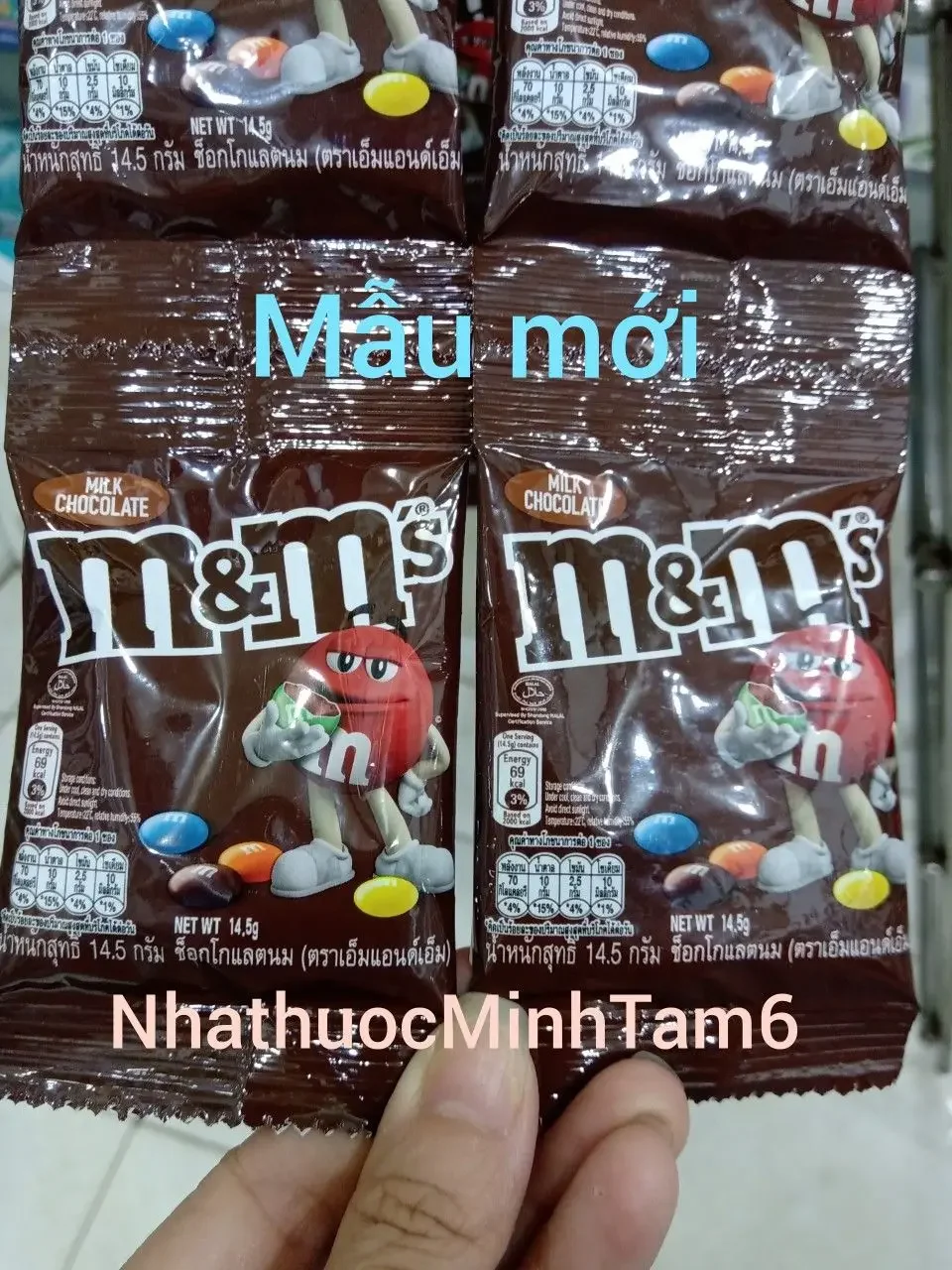 Dây 10 gói kẹo socola sữa M&M 14.5g