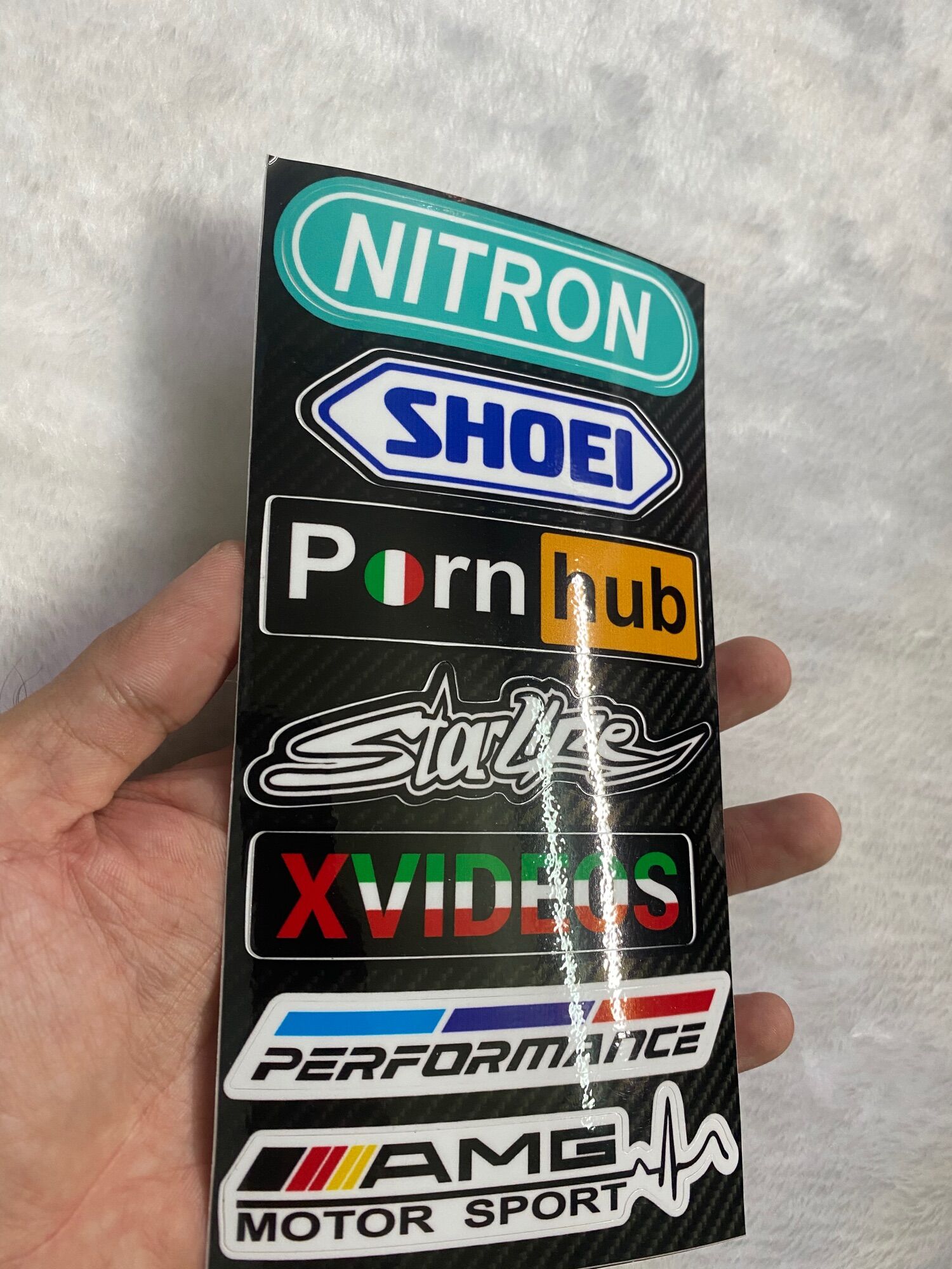 Sét tem logo 10x19cm nitrong shoei per