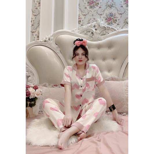 ĐỒ BỘ PIJAMA LỤA SATIN TNQD FREESIZE DƯỚI 60KG