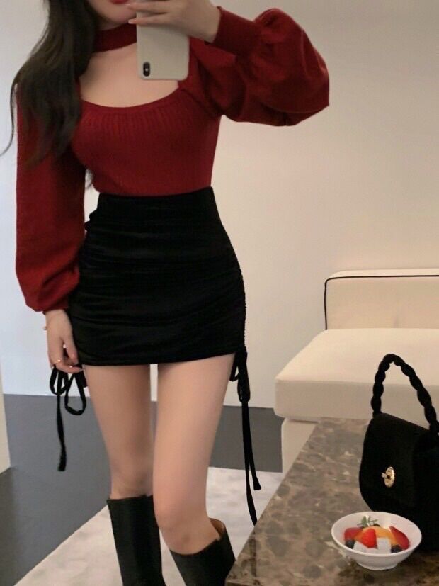 SET ÁO LEN TRỒNG CỔ + CV RÚT DÂY