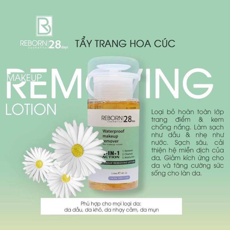 Tẩy trang hoa cúc - makeup remover reborn 120ml