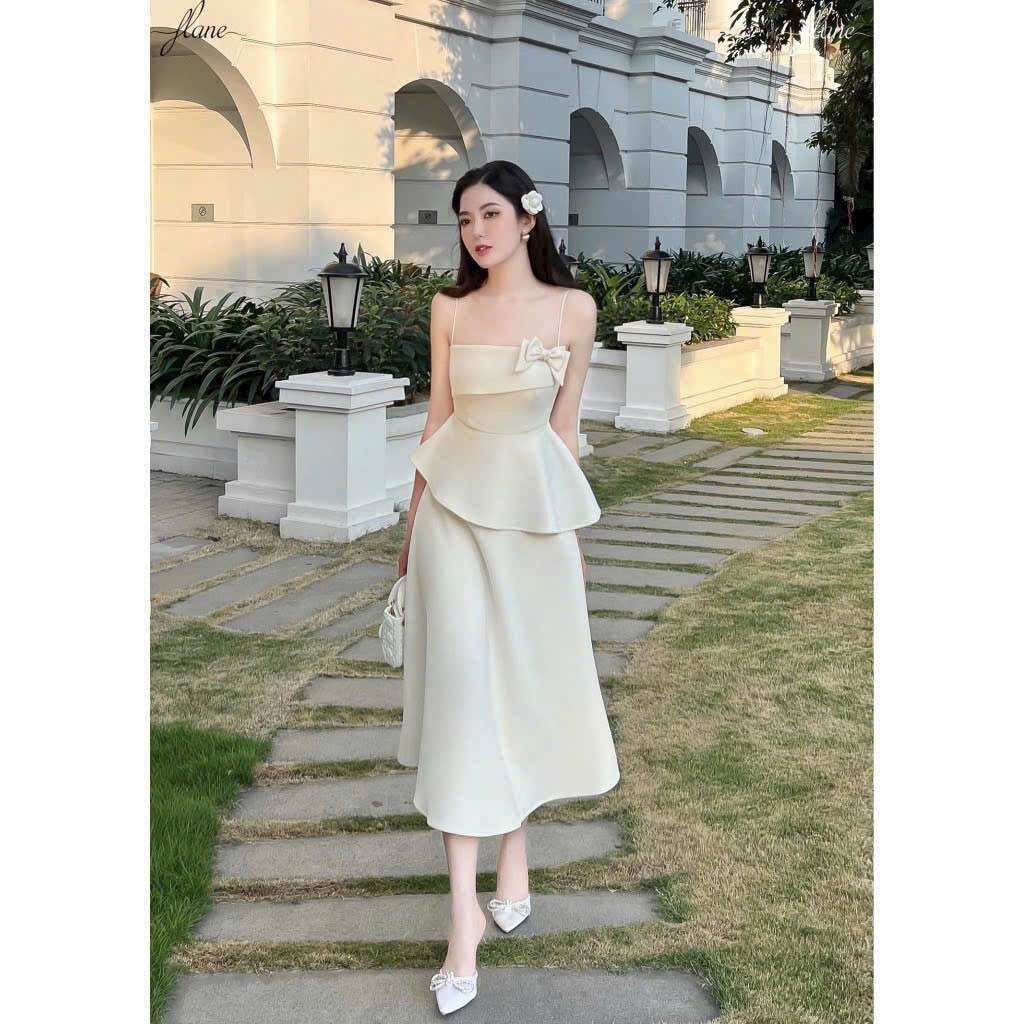 (SHOP TÁO ĐỎ BIGSIZE 50KG ĐẾN 90KG) set áo dây peplum phối váy midi