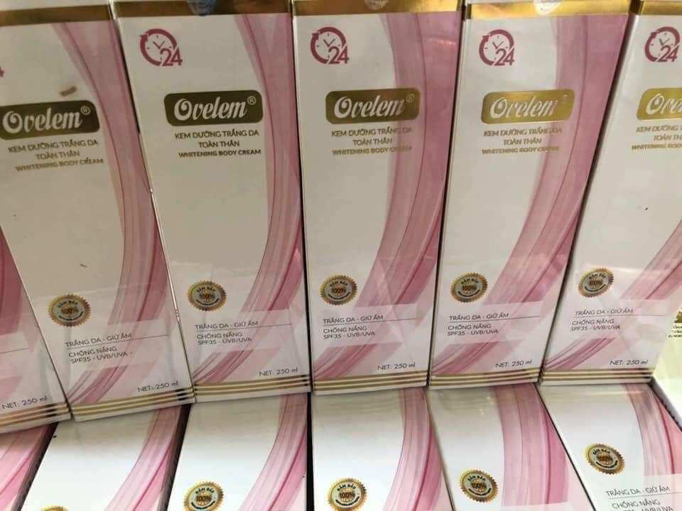 kem trắng da toàn thân ovelem 250ml