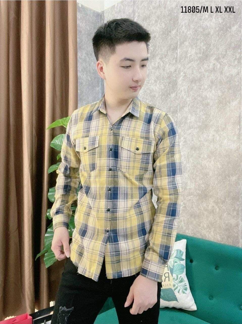 Sơ Mi Kẻ Rách Gấu Full Màu Hot