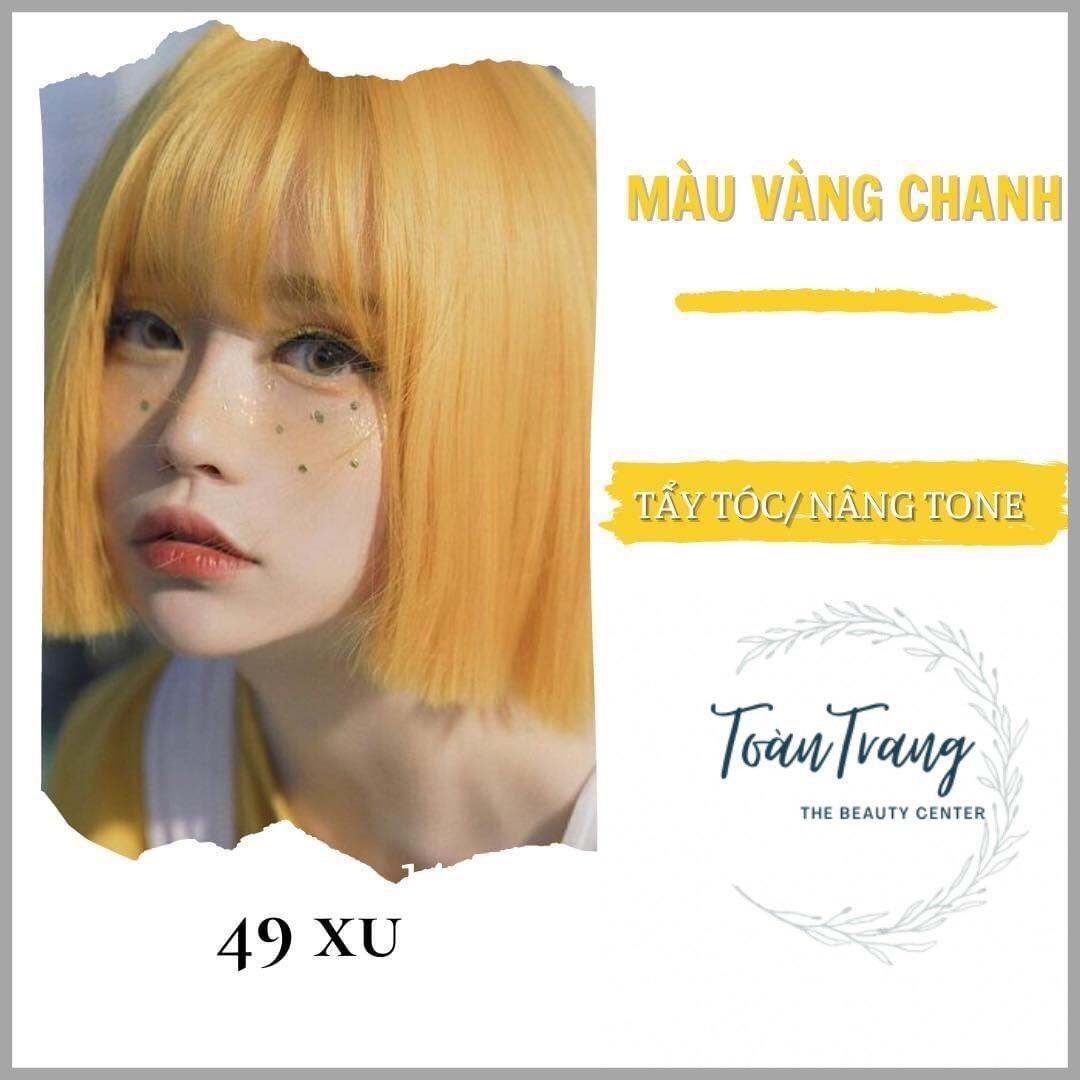 Thuốc nhuộm tóc màu Vàng Chanh kèm oxy và gang tay- Tây tóc/ Nâng tone