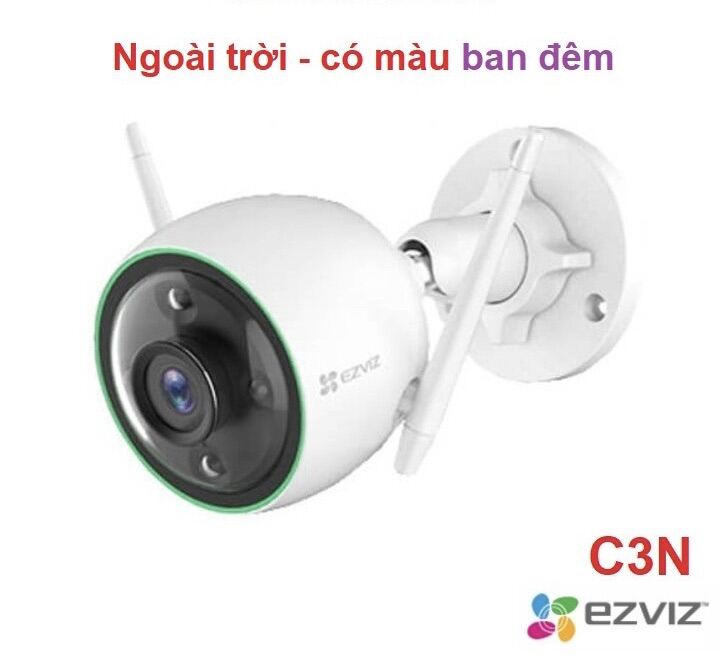 Camera ngoài trời Ezviz H3C 2MP, H3C 2MP Color, H3C 3MP ,C3N cố định góc rộng