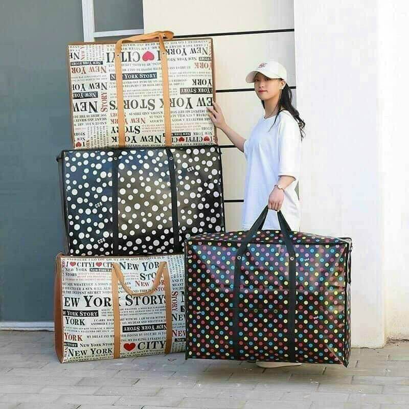 Túi bạt túi dứa túi đựng đồ túi bạt có dây kéo túi vải bạt đựng quần áo