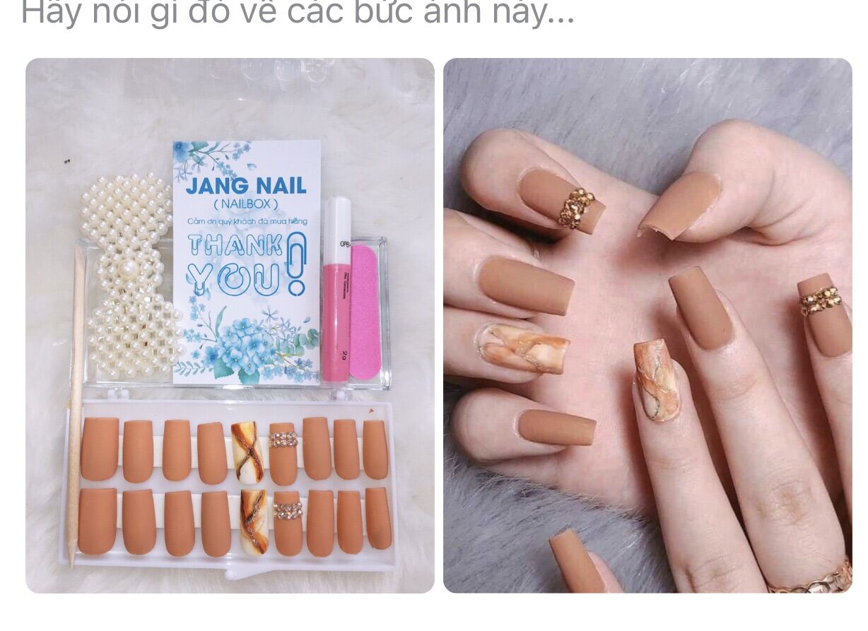 (Freship+ Tặng Kẹp Tóc) Móng Tay Giả/ Móng Úp Tay/ Nailbox