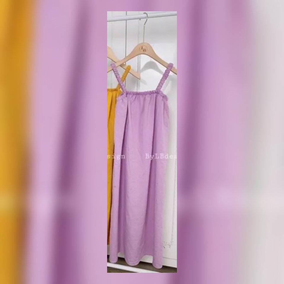 Đầm maxi 2 dây dáng suông - đầm bầu