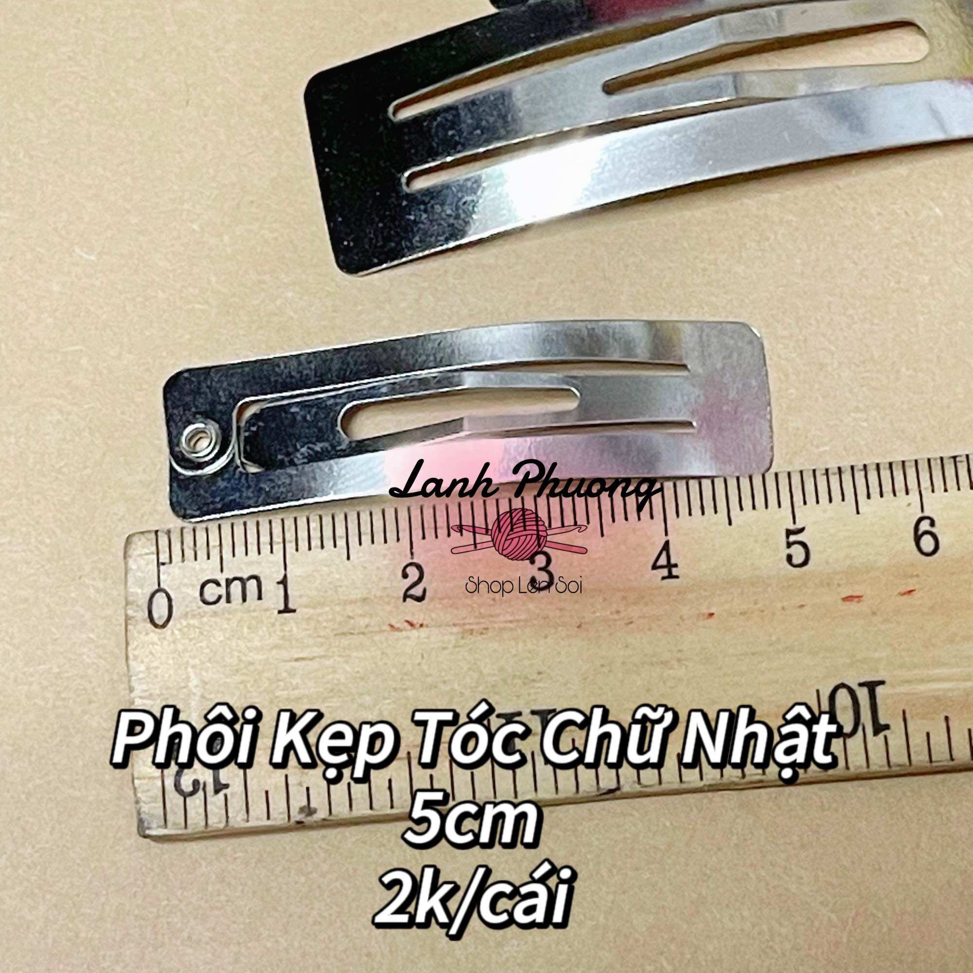 Phôi kẹp tóc chữ nhật