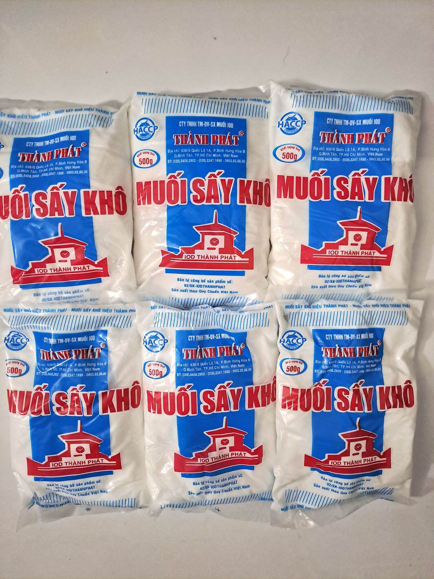 Combo muối sấy khô 6 gói × 500 G