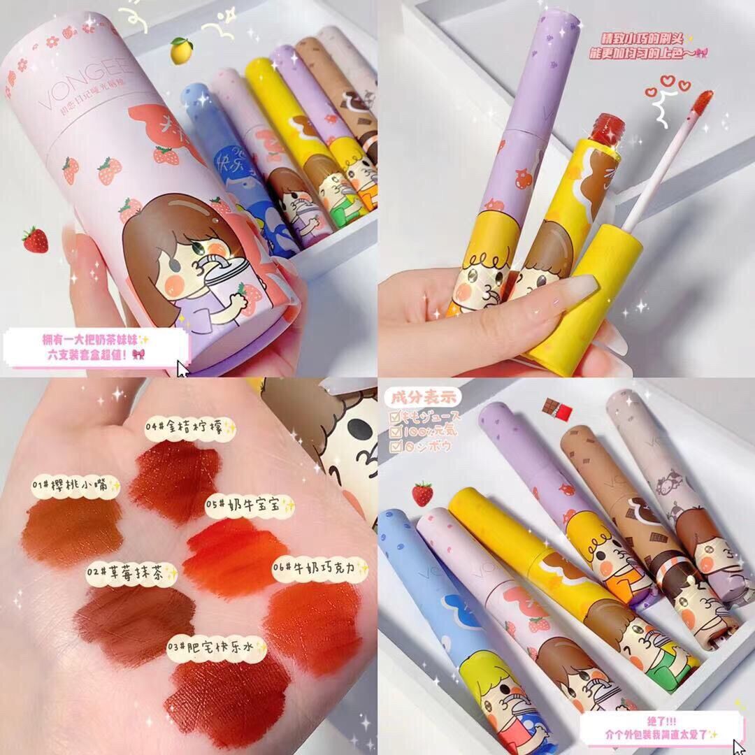 Set son cô gái trà sữa 6 cây siêu lì