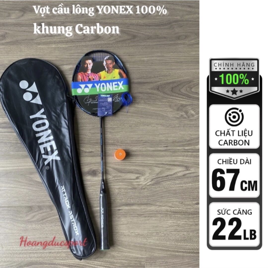 Vợt cầu lông YONEX khung cacbon (khuyến mãi căng dây và cuốn cán )- chính hãng giá rẻ