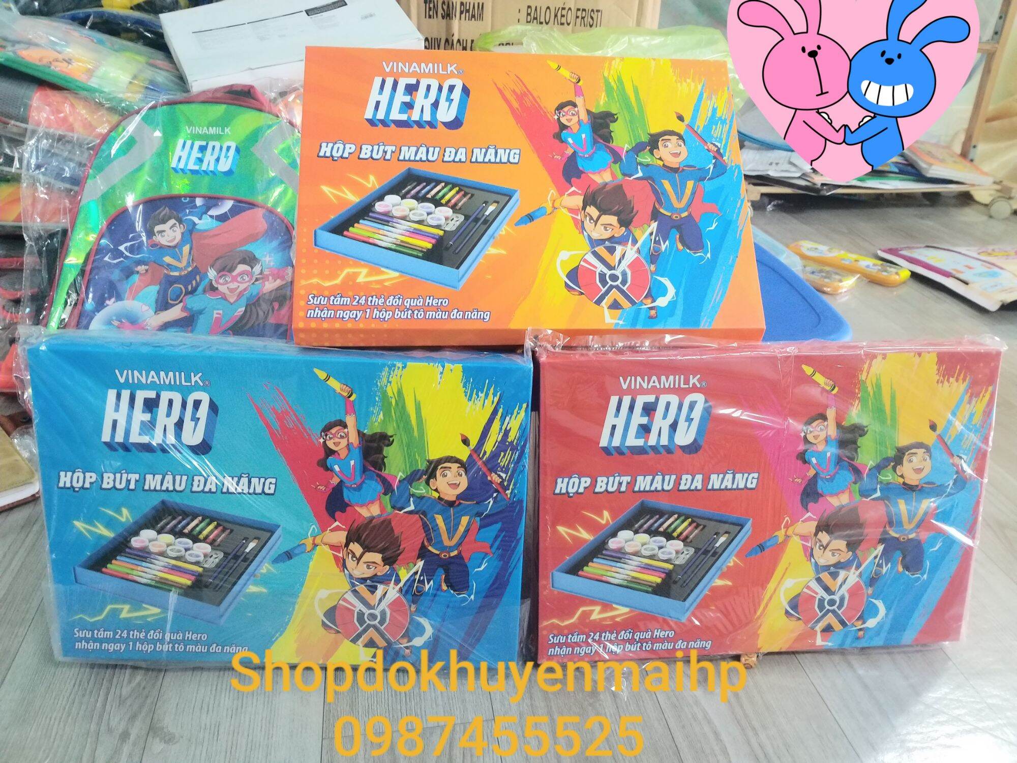 Hộp bút màu đa năng cho bé ( quà khuyến mại từ hãng sữa Hero)