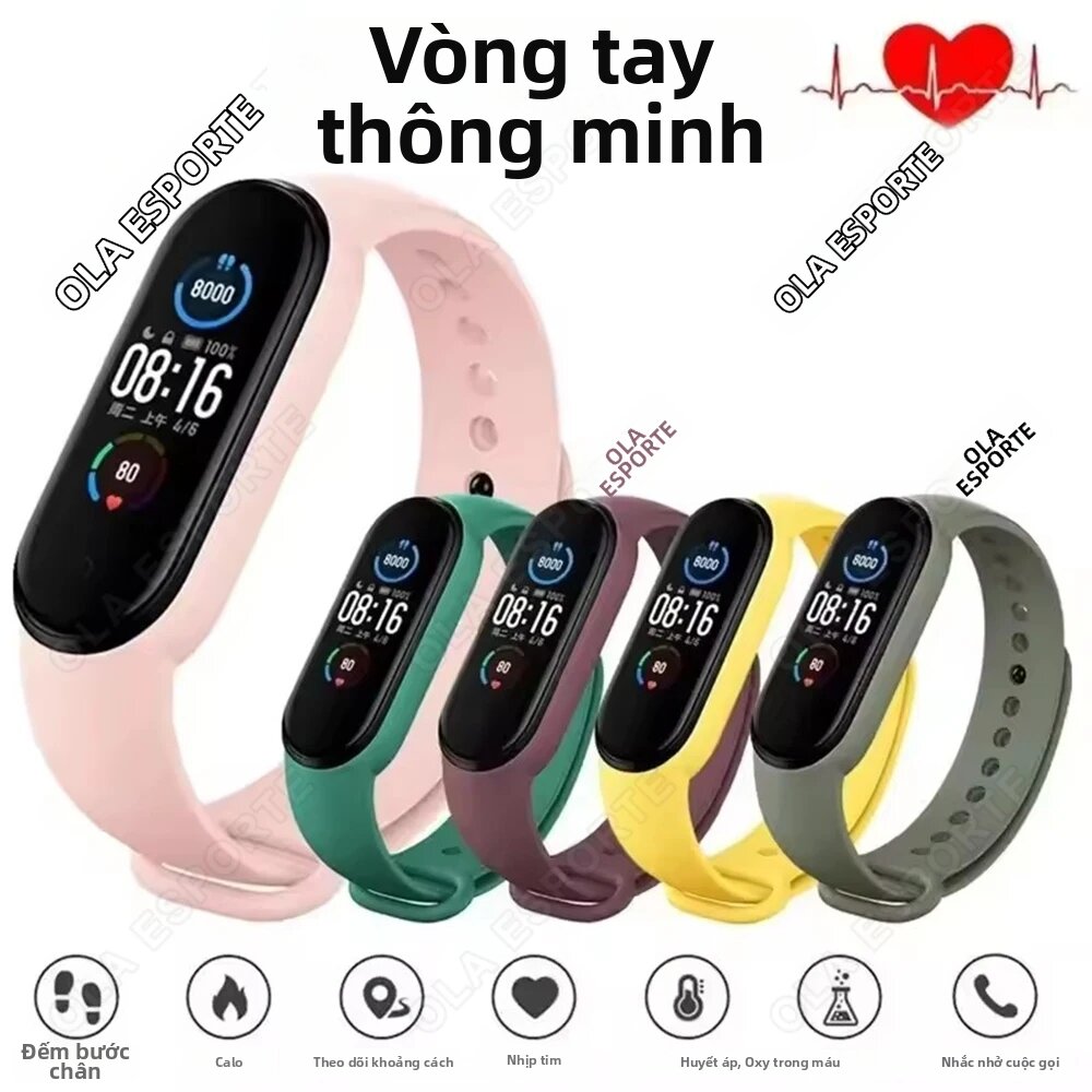 Đồng Hồ Thông Minh M7 Unisex, Dây Đeo Silicon, Theo Dõi Nhịp Tim, Thể Dục, Nhiều Mặt Đồng Hồ, Vòng Đeo Tay Thể Thao Dành Cho Android, Tích Hợp Theo Dõi Giấc Ngủ Và Lượng Calo