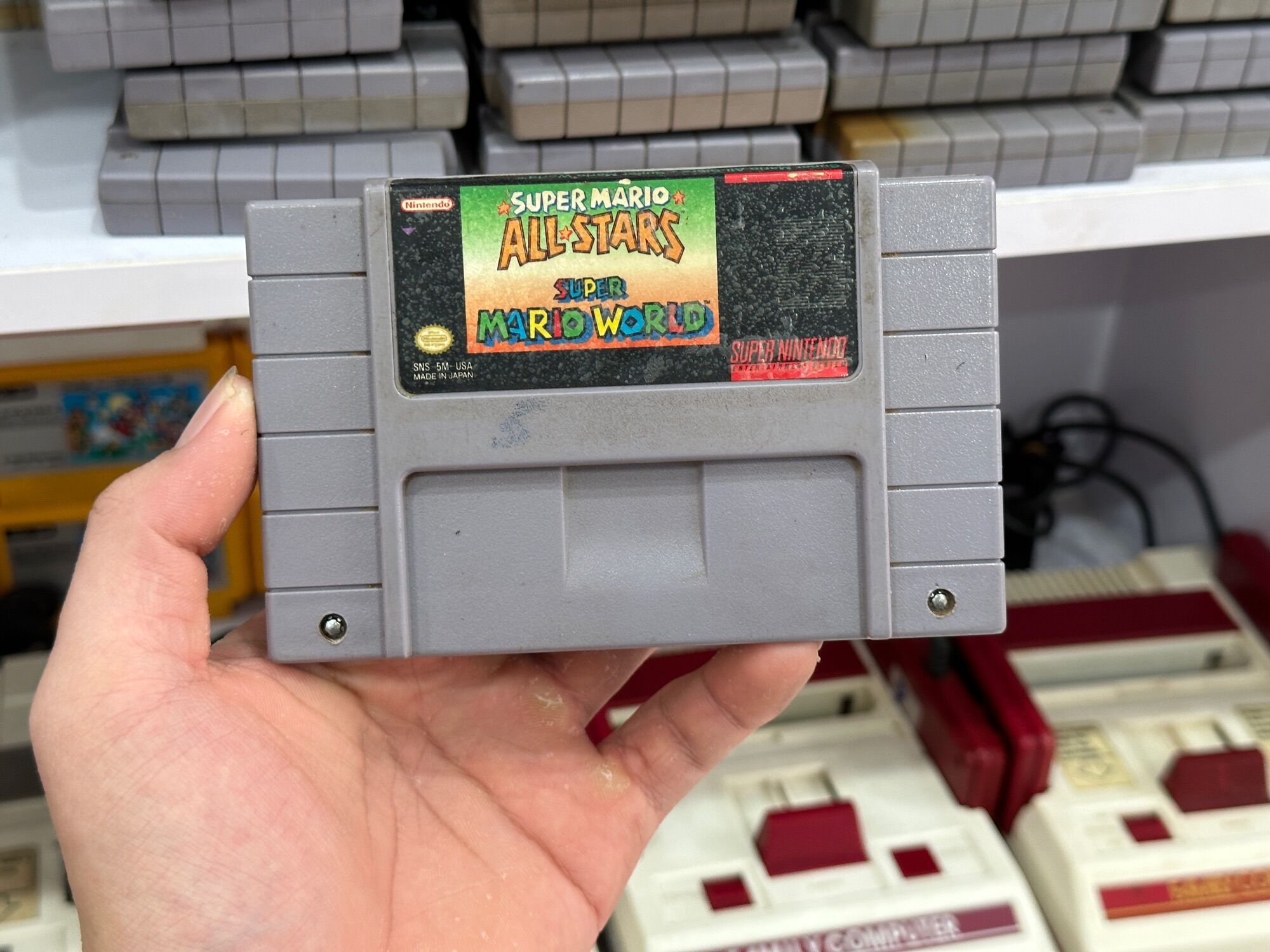 Game SUPER NINTENDO SNES super mario all star mario world