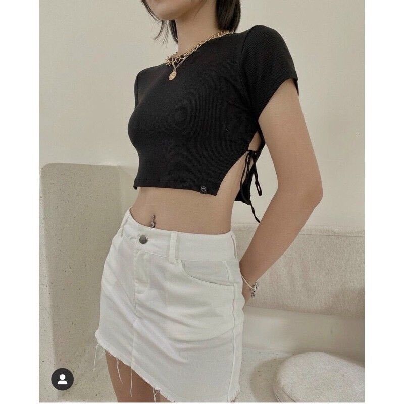 Áo croptop body xinh đính dây xinh lắm