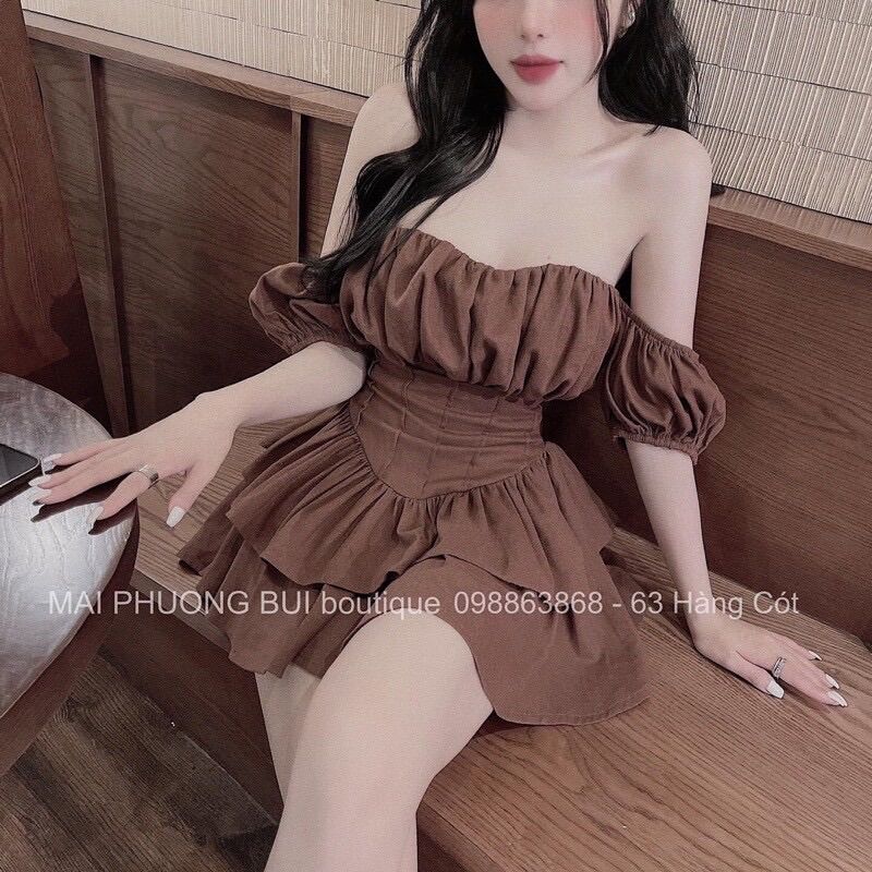 Áo trễ vai bèo cúp ngực hót hít