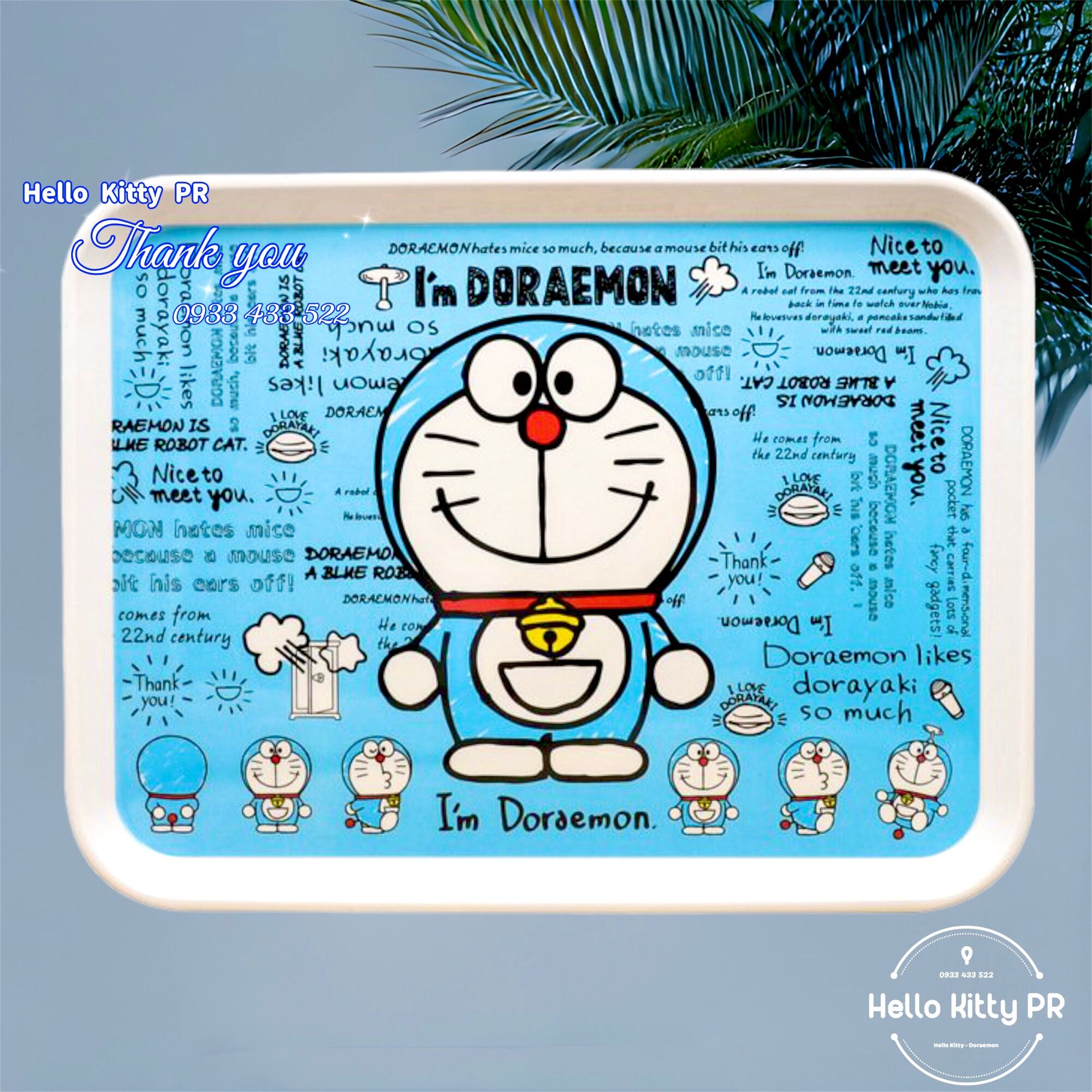 Mâm khay dĩa HelloKitty Doremon Doraemon