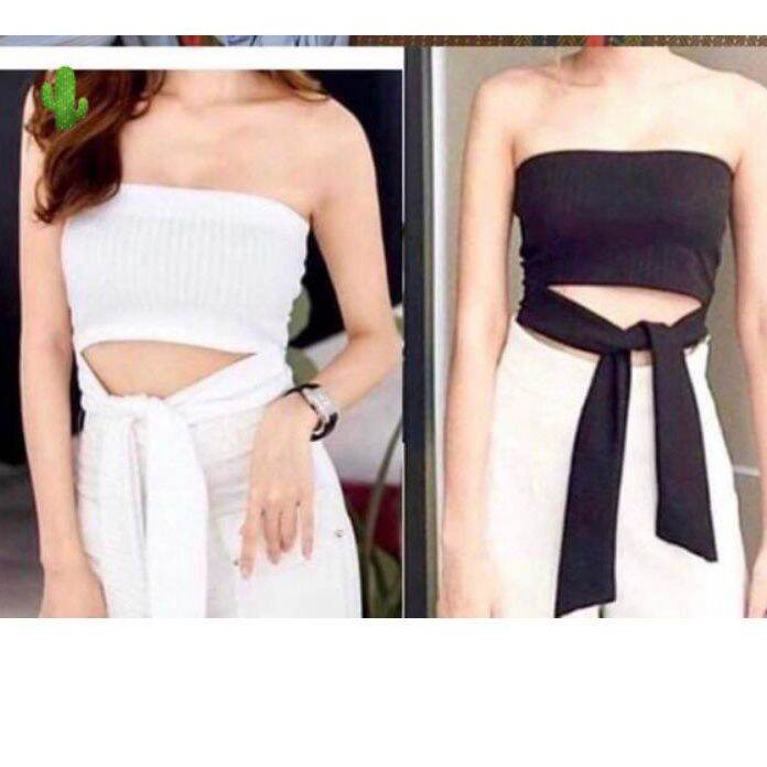 Áo ống cột nơ có mod ngực hot trend