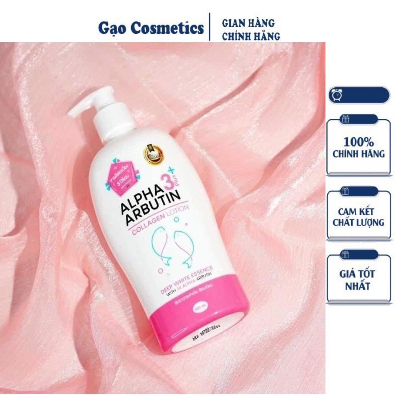 Sữa dưỡng trắng Body Lotion Alpha Arbutin 3Plus+ 500ml Chuẩn Thái