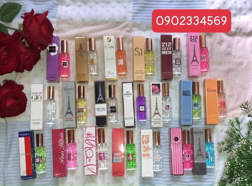 Tách sỉ 100 chai nước hoa 4d 20ml nhiều mùi hương nam và nữ