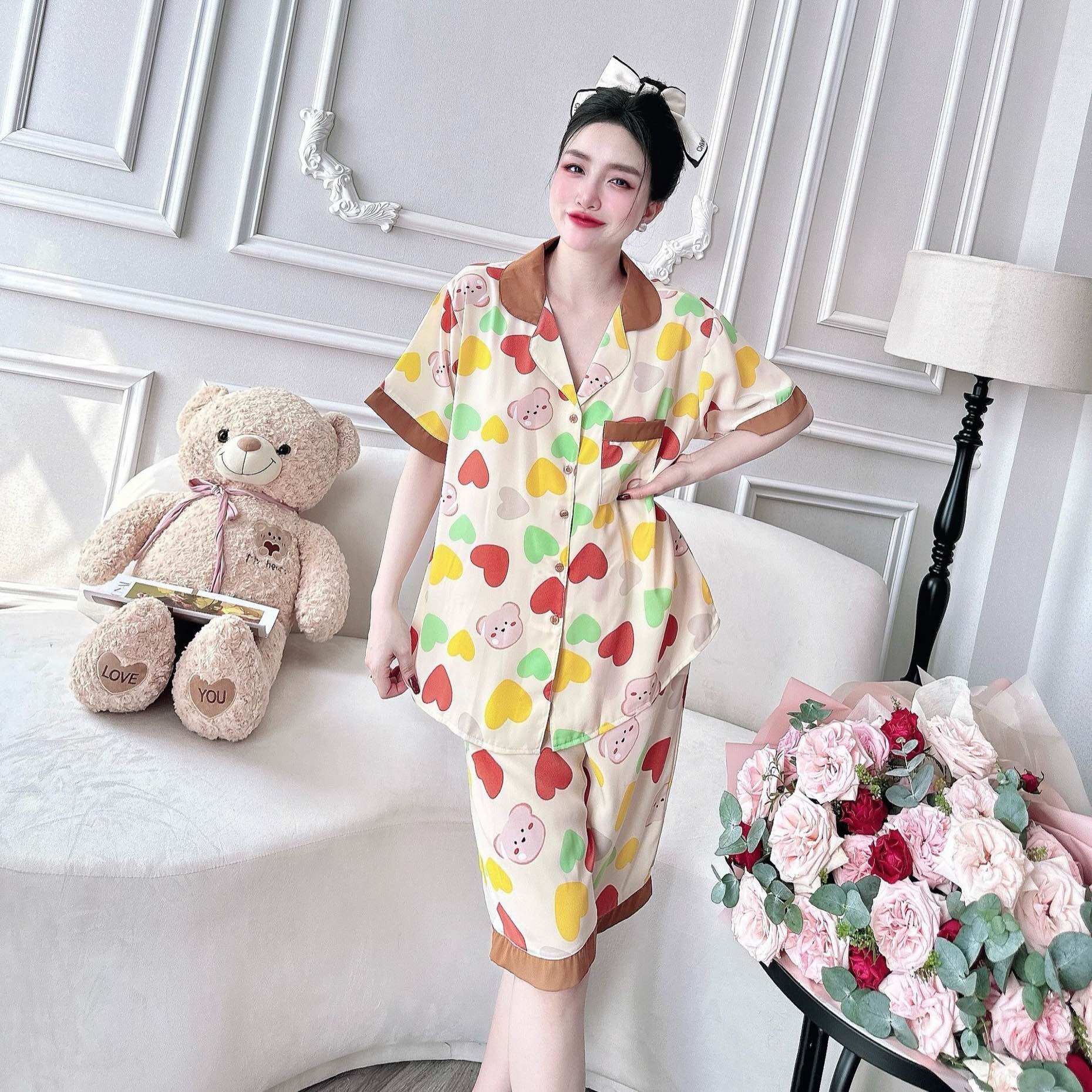 (Bigsize 45-110kg) Đồ bộ Lụa Mango Cao Cấp - Hàng chuẩn size