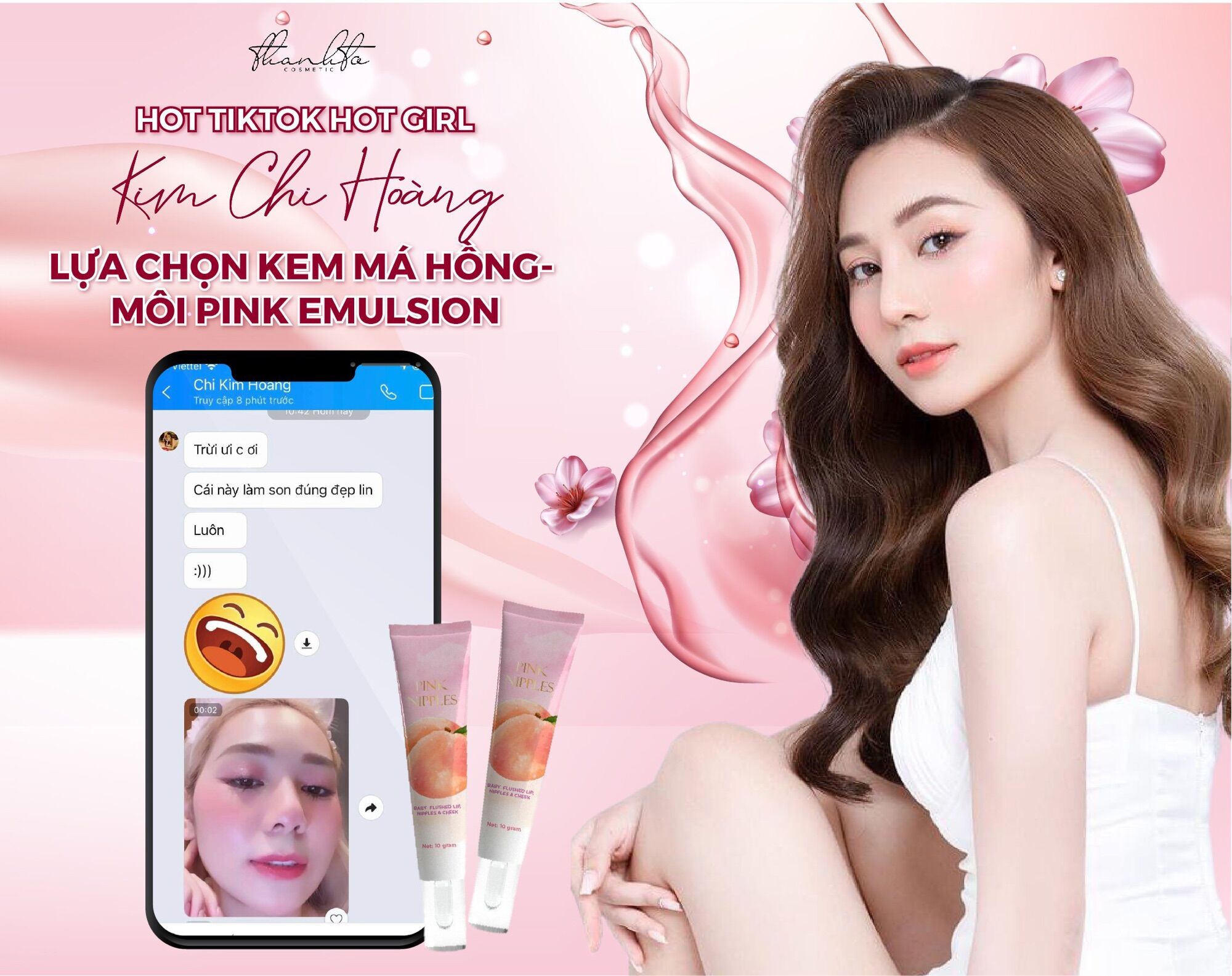 Kem Dưỡng Má Hồng - Mi Hồng Thanh Tô - Pink Emulsion Hồng Ti