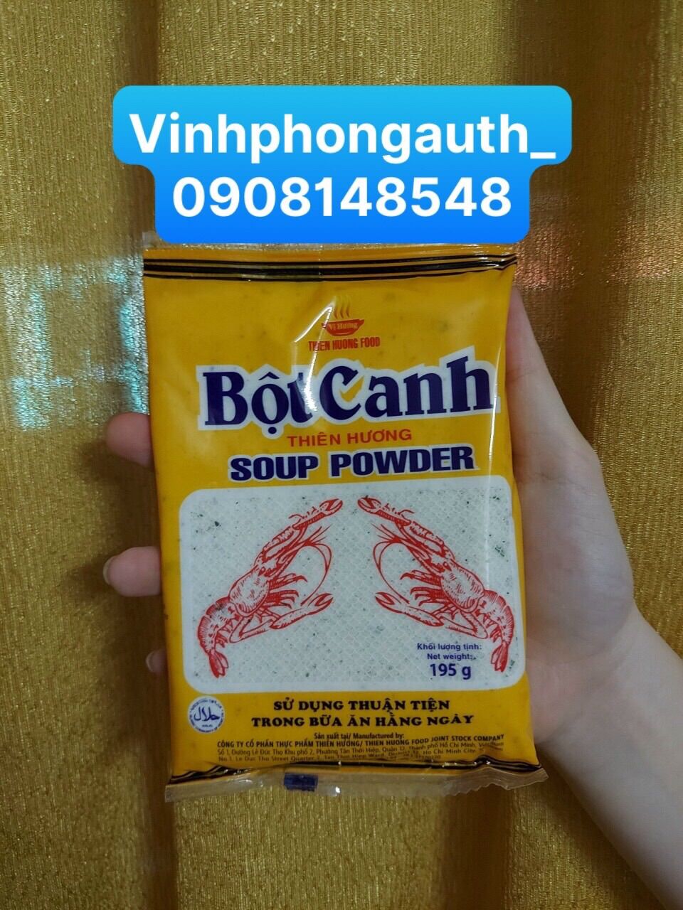 Combo 5 gói bột canh vàng Thiên Hương 195gr