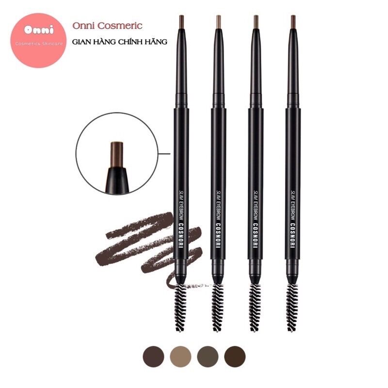 [HCM]Chì kẻ mày siêu mảnh 2 đầu Slim Eyebrow Cosnori 0.13g