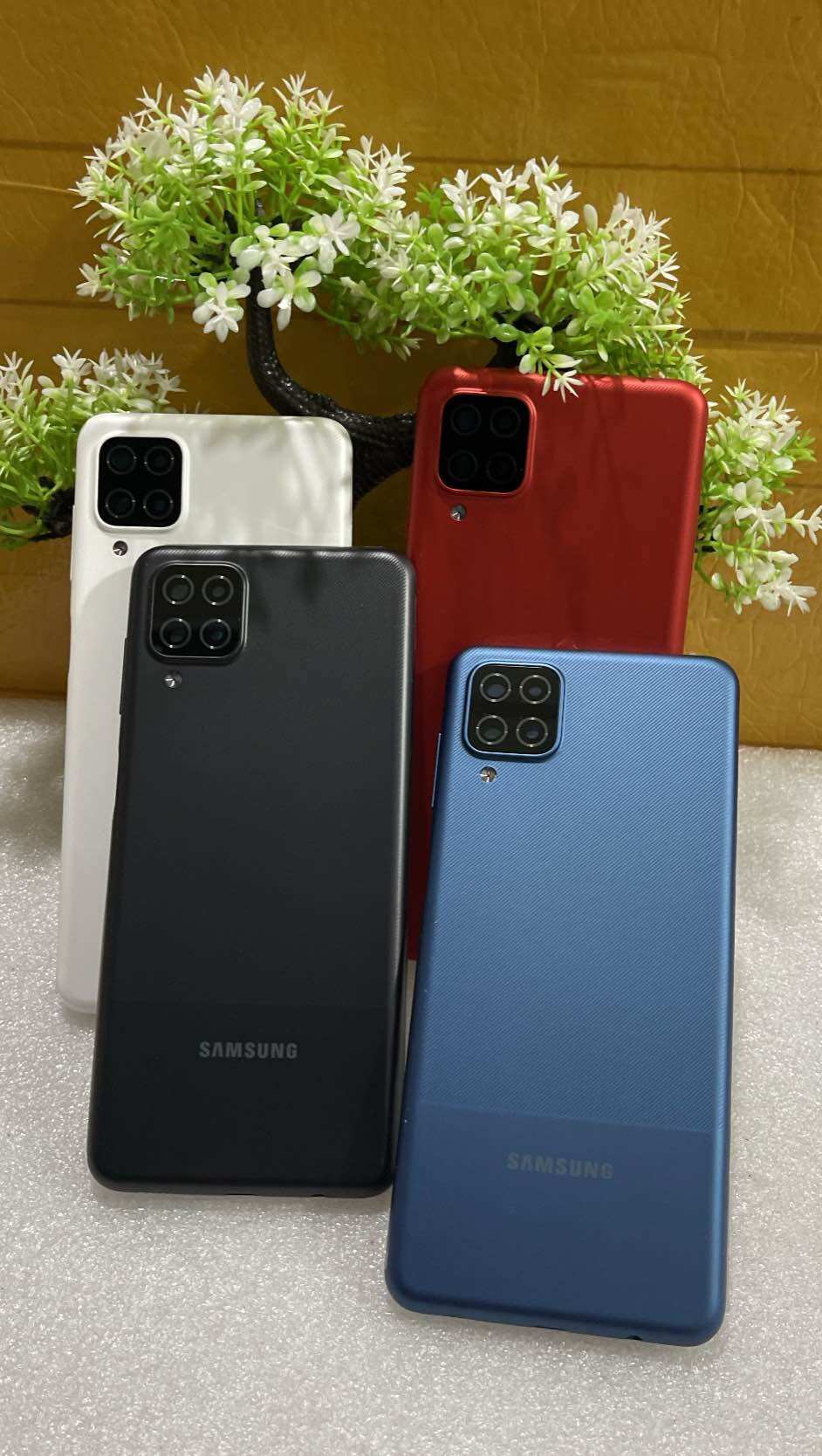 Vỏ Sam Sung A12 zin full kính camera với khay sim
