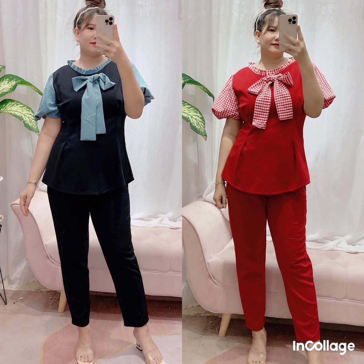 Sét bộ tay bí quần 9tât bigsize nữ 68kg đến 95kg