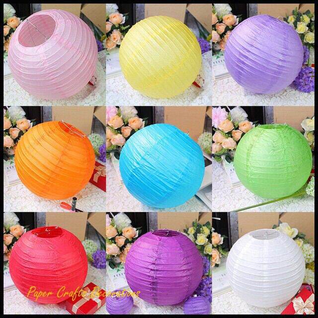 [HCM]3 Lồng đèn giấy 40cm ( combo 3 cái 3 màu)
