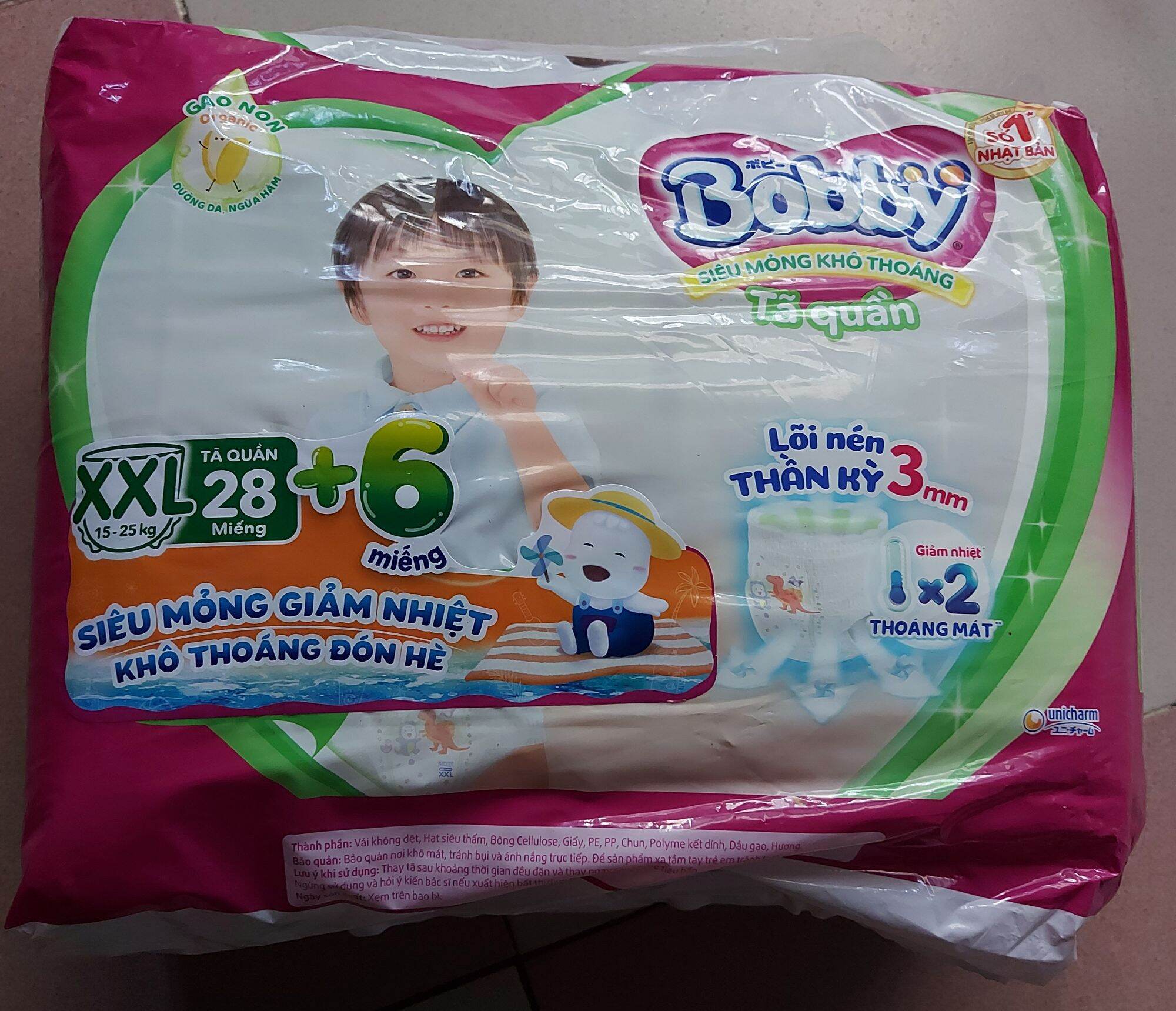 Tã quần bobby size xxl 28 miếng